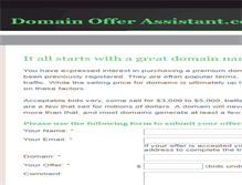 Tablet Screenshot of domainofferassistant.com